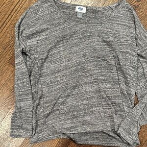 Old Navy Heathered Gray Long Sleeve Shirt